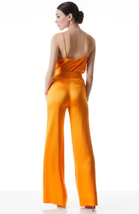 Deanna Bootcut Slim Pant in Tangerine