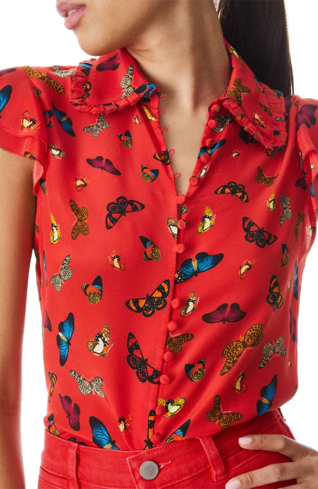 Martel Flutter Sleeve Blouse