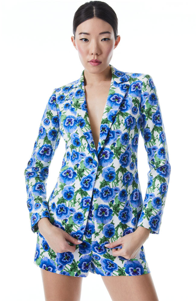 Macey Notch Collar Blazer in Perfect Pansy
