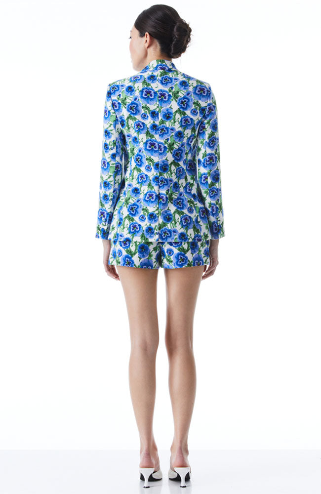 Macey Notch Collar Blazer in Perfect Pansy
