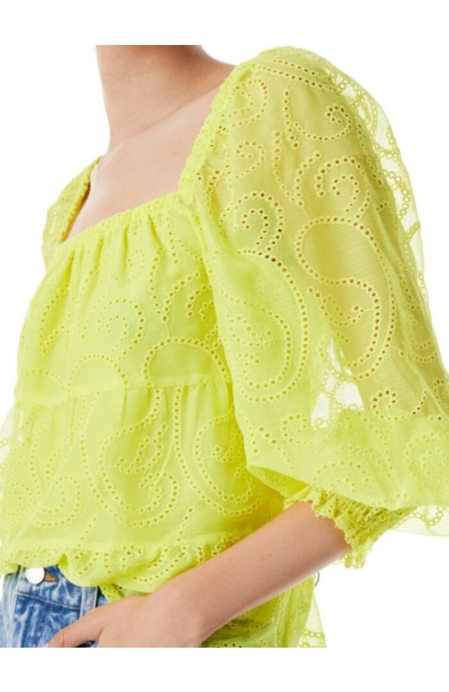 Rowa Smocked Cuff Top