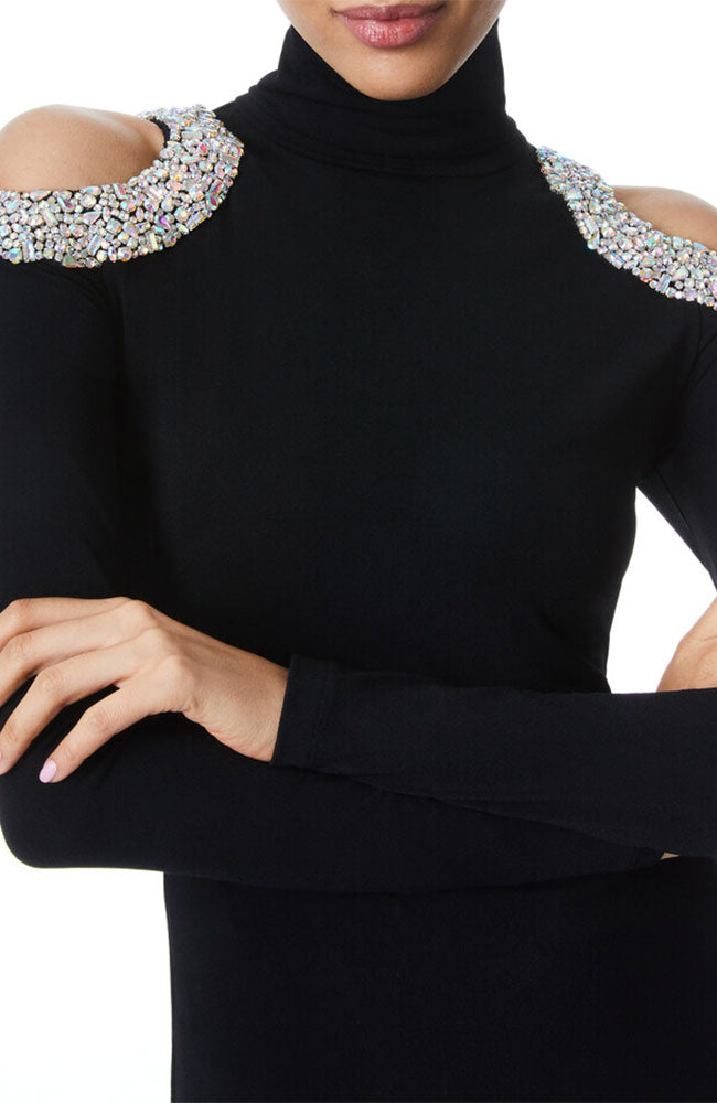 Delora Embellished Shoulder Mini Dress