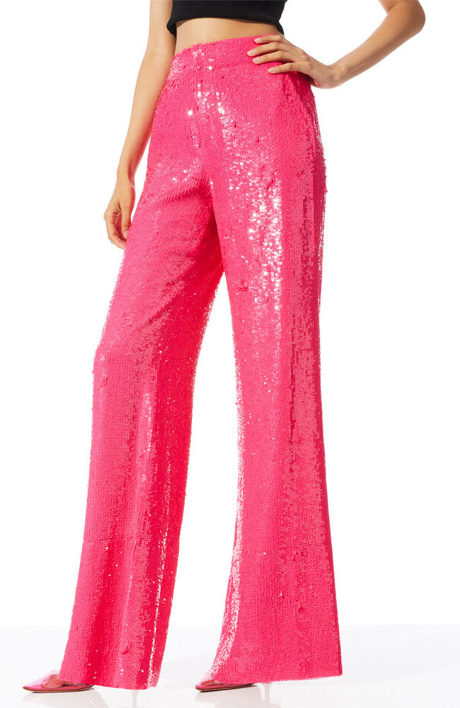 Dylan HW Sequin Pant Hot Pink