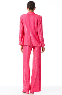 Macey Blazer Hot Pink Sequin