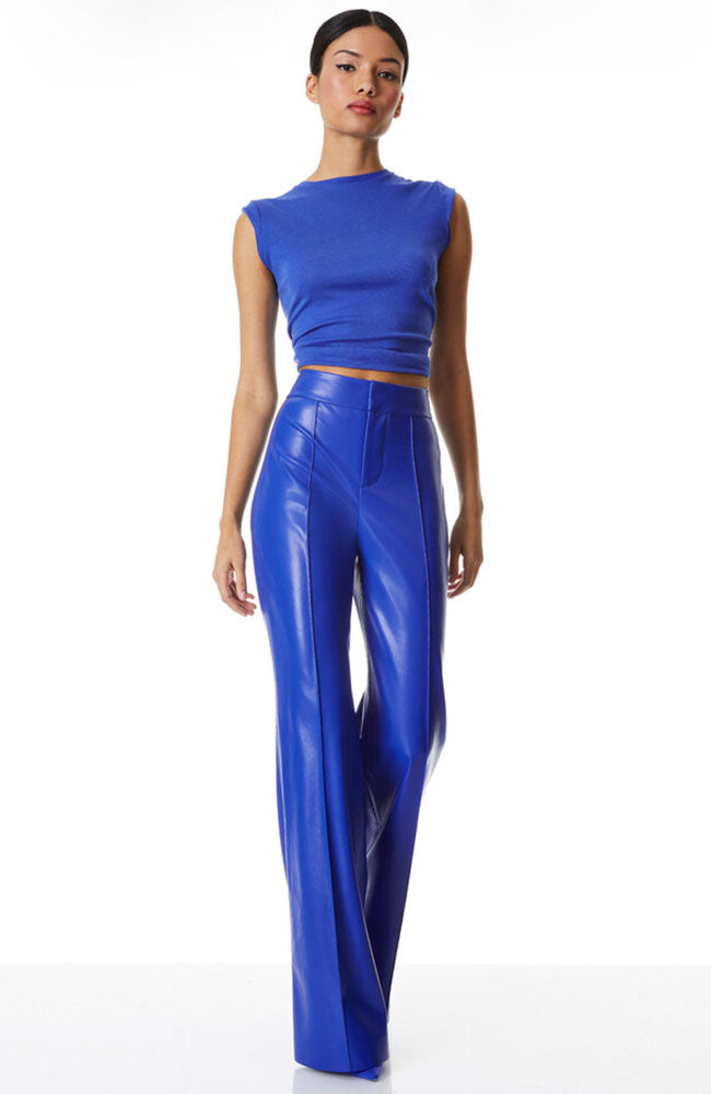 Dylan Vegan Leather Pant in Royalty