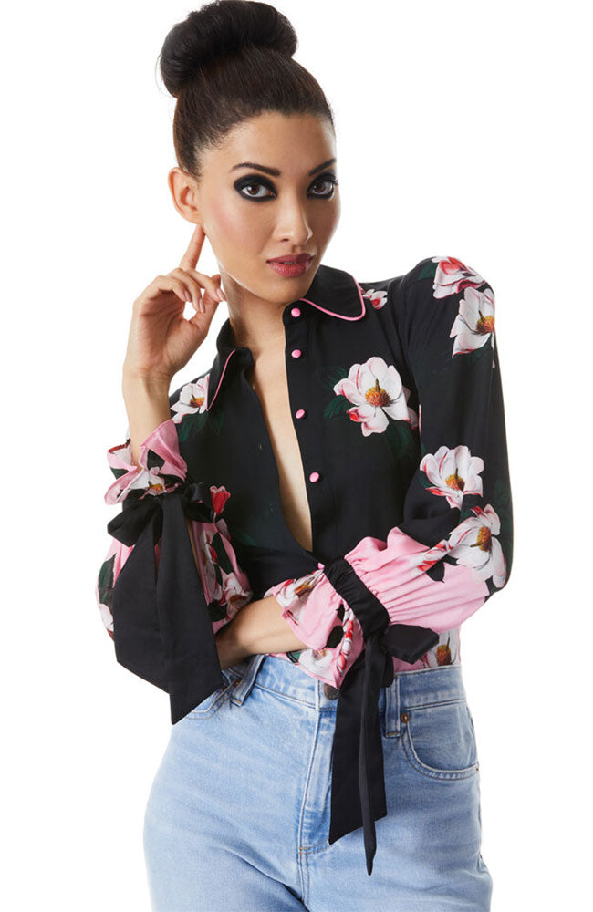 Willa Tied Blouson Sleeve Top