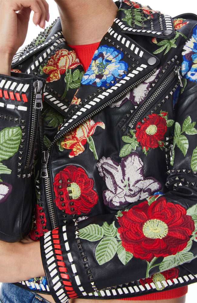 Cody Leather Embroidered Jacket