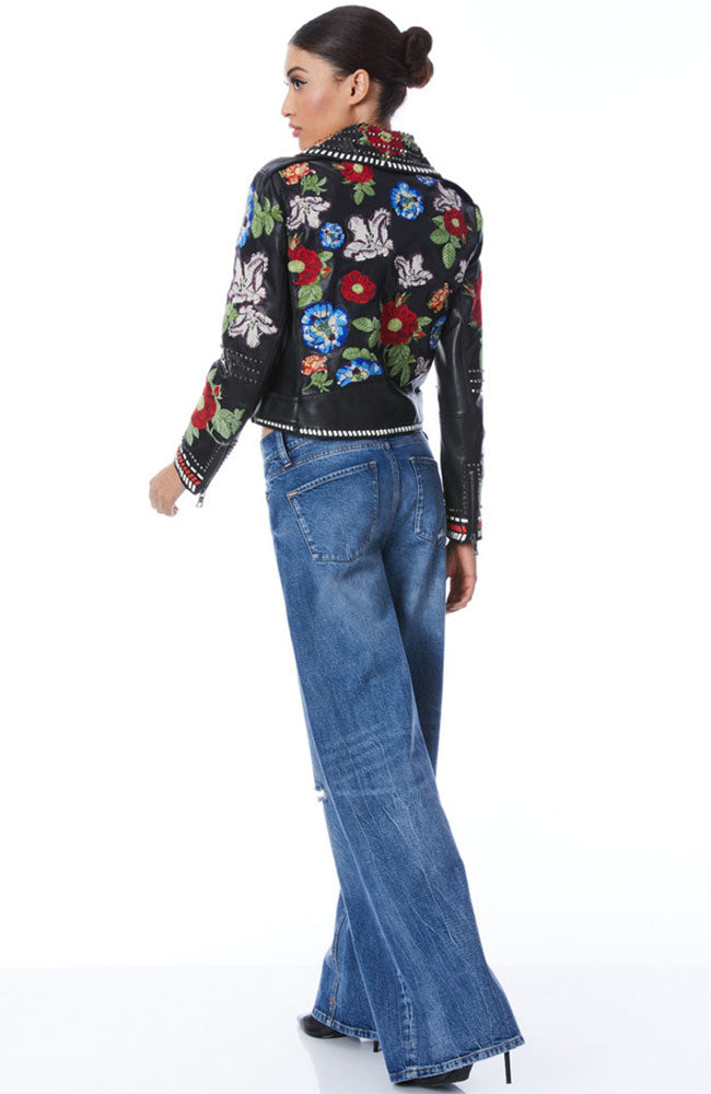 Cody Leather Embroidered Jacket