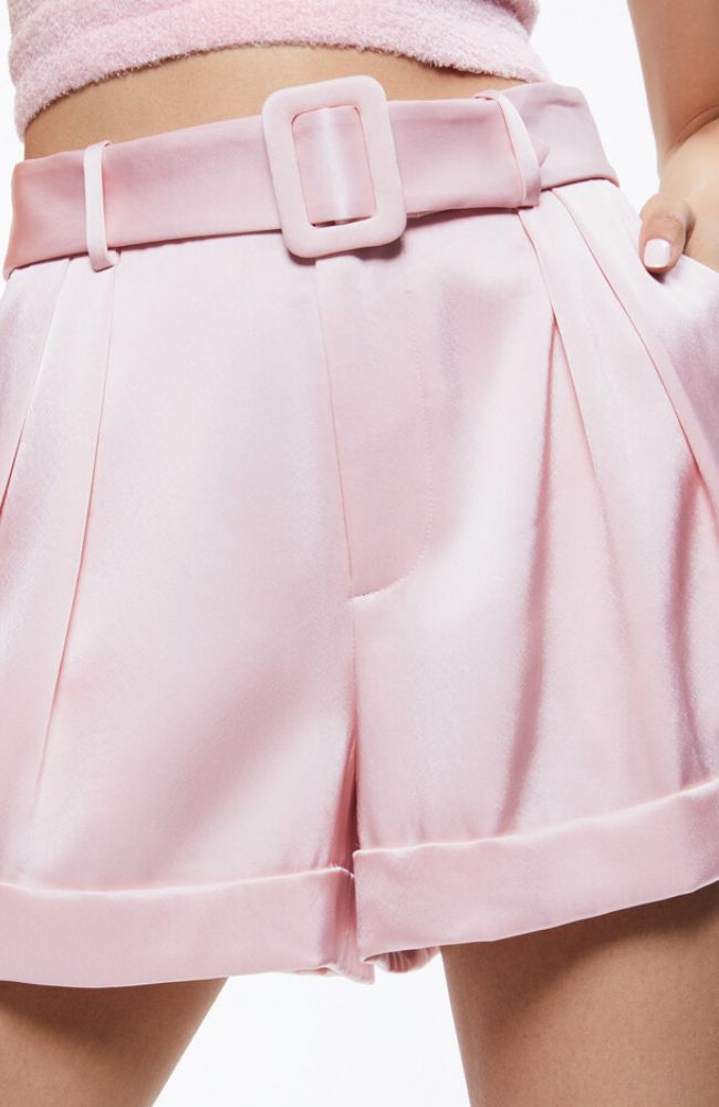 Marsha High Waisted Pleated Shorts with Belt
