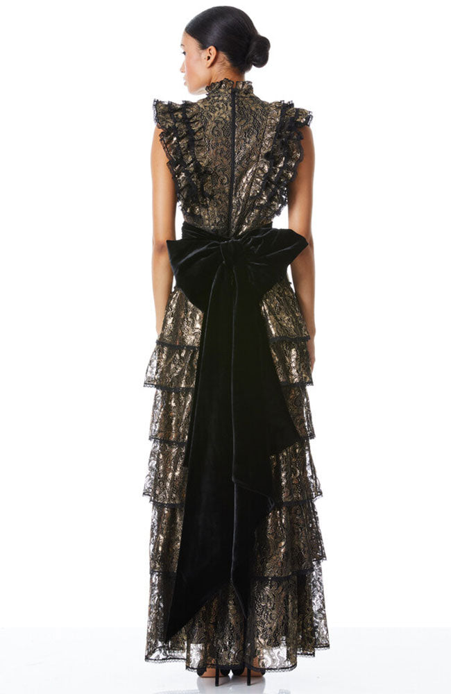 Tahara Ruffle Sleeve Maxi Dress