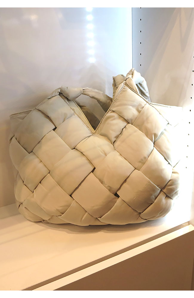 Woven Nylon Shopper Gray