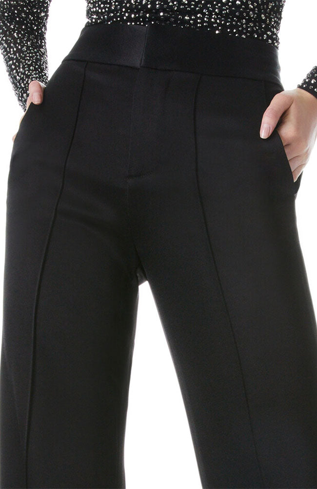 Dylan HW Wide Leg Pant in Black