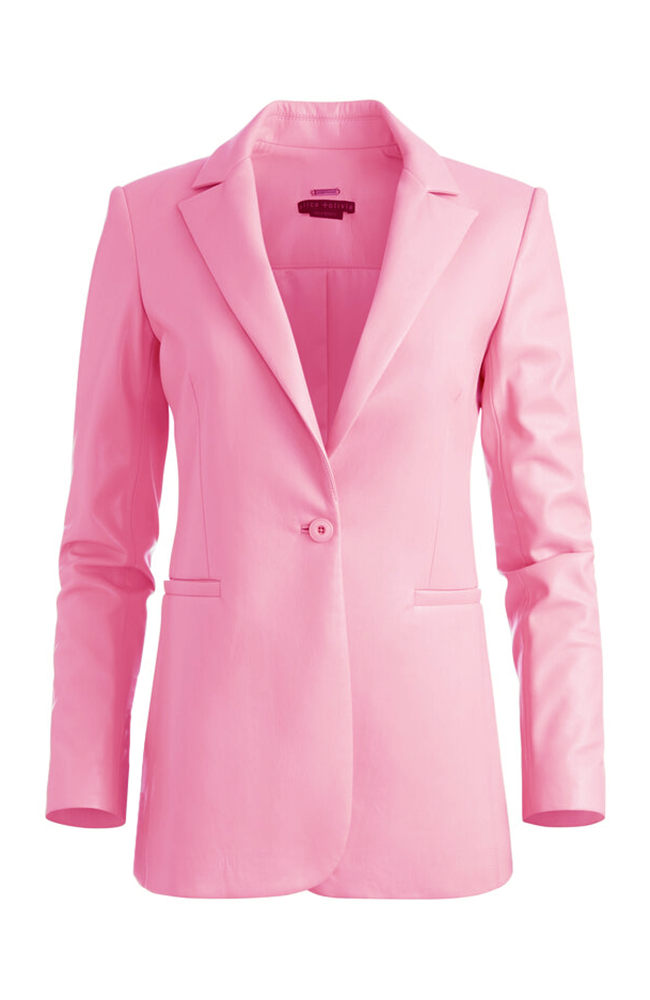 Breann Vegan Leather Blazer