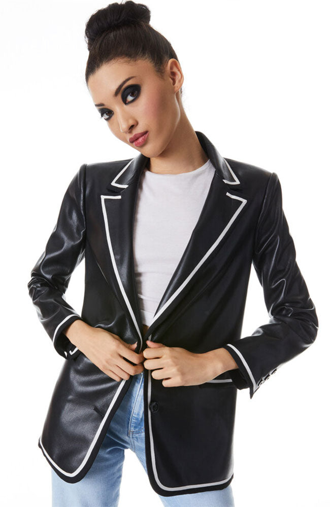 Elna Vegan Leather Blazer