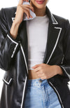Elna Vegan Leather Blazer