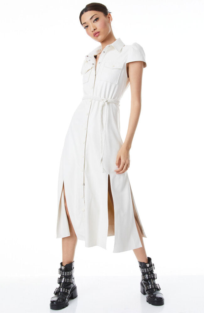 Miranda Midi Vegan Leather Dress
