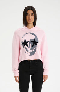 Skull Star Cutout Hoodie