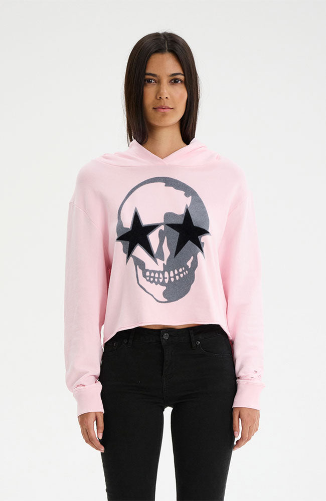 Skull Star Cutout Hoodie