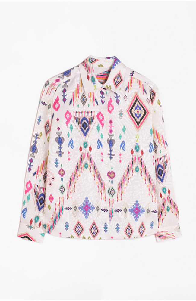 Isabella Print Button Up Top