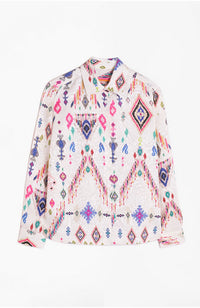 Isabella Print Button Up Top