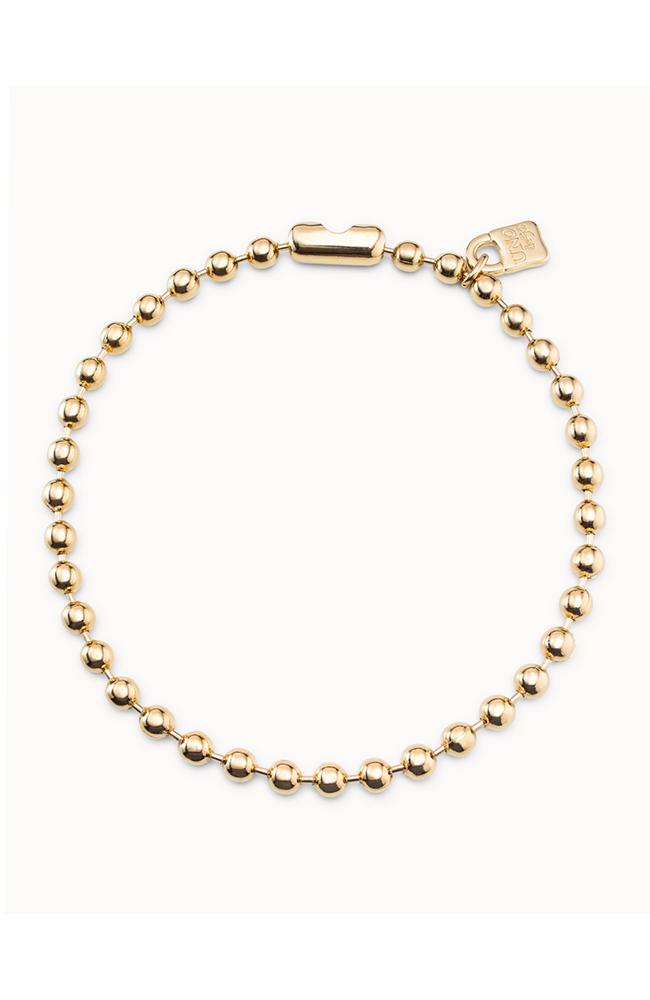 Snowflake Ball Chain Necklace Gold