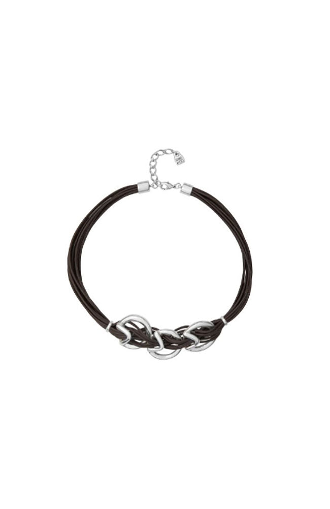 Steps Black and Silver Necklace