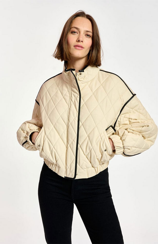 Cord Padded Cropped Bomber