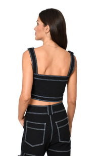 Triple Stitch Zip Front Bra