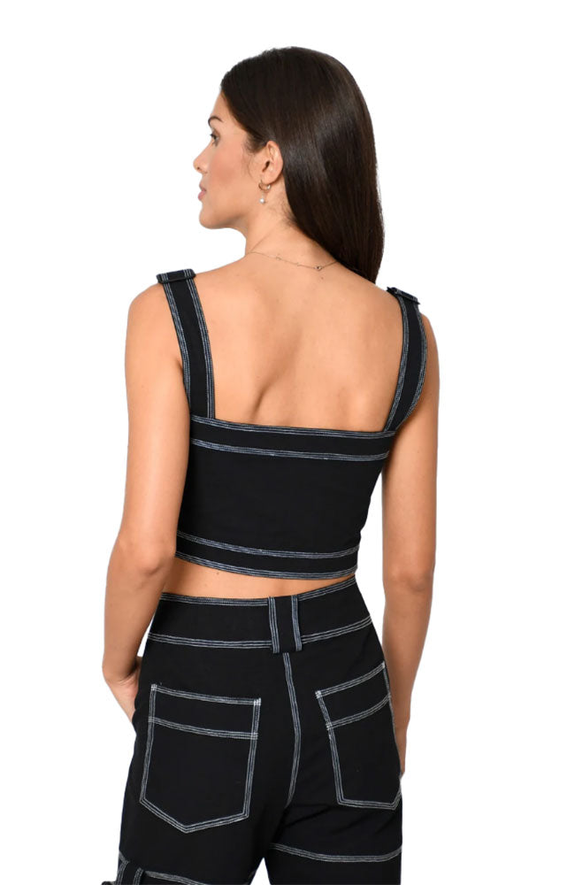 Triple Stitch Zip Front Bra