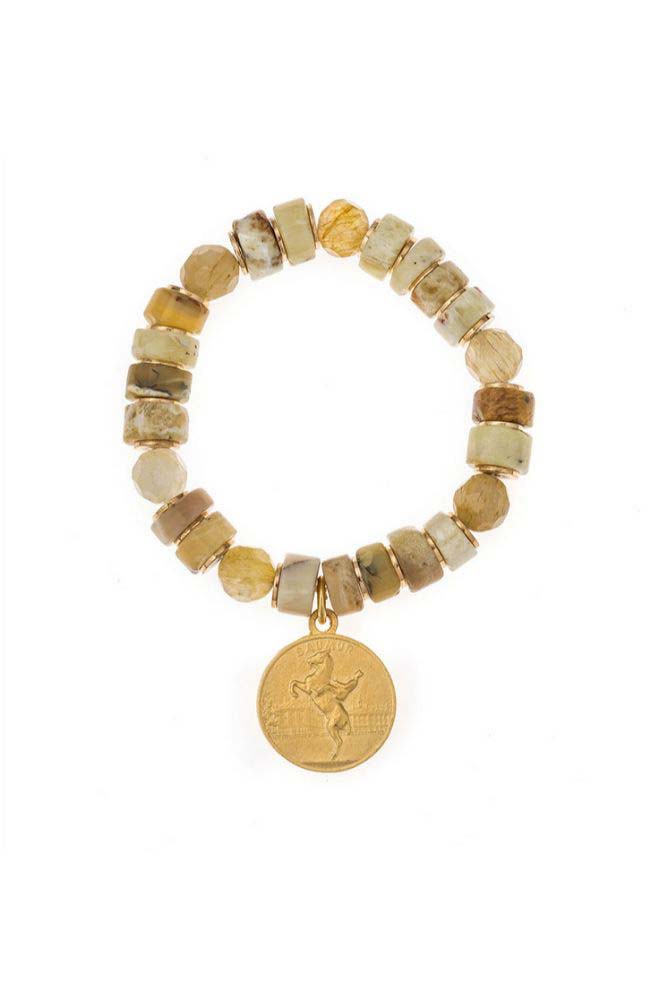 Sun & Opal Mix Bracelet Saumur Medallion