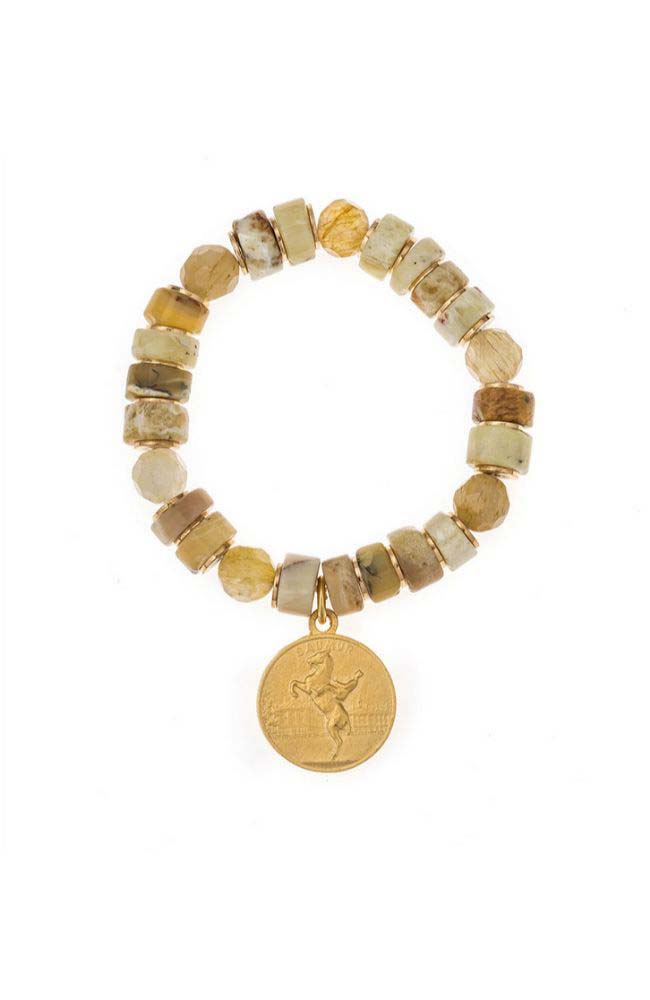 Sun & Opal Mix Bracelet Saumur Medallion