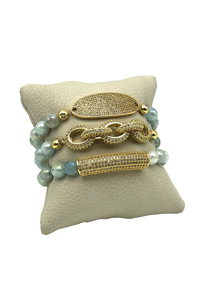 Aquamarine Bracelet Set