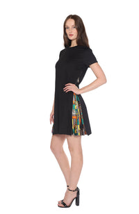 Dress with Side Pattern Pleats