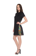 Dress with Side Pattern Pleats