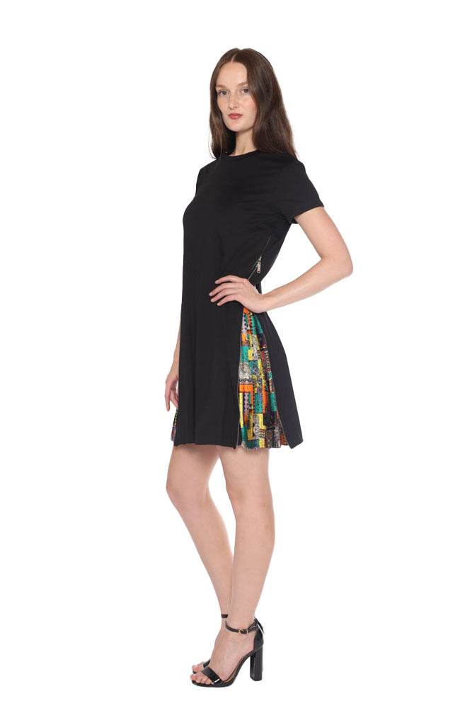 Dress with Side Pattern Pleats