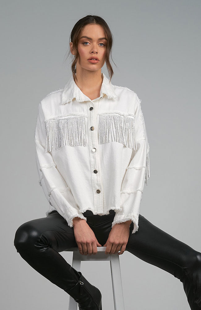 Fringe Trim Blouse