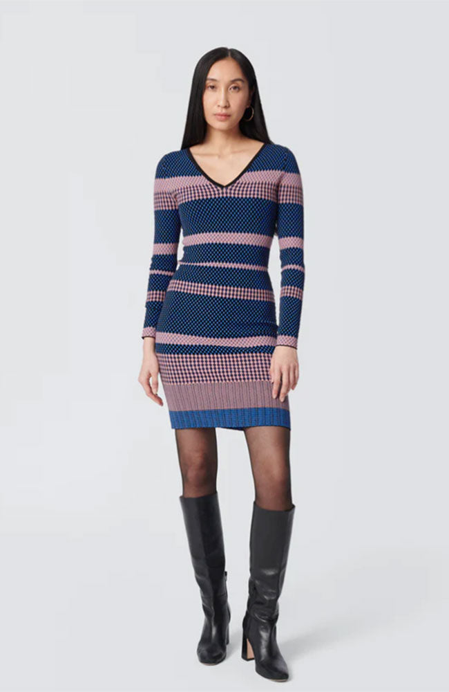 Klaus Dress in Multi Stripe
