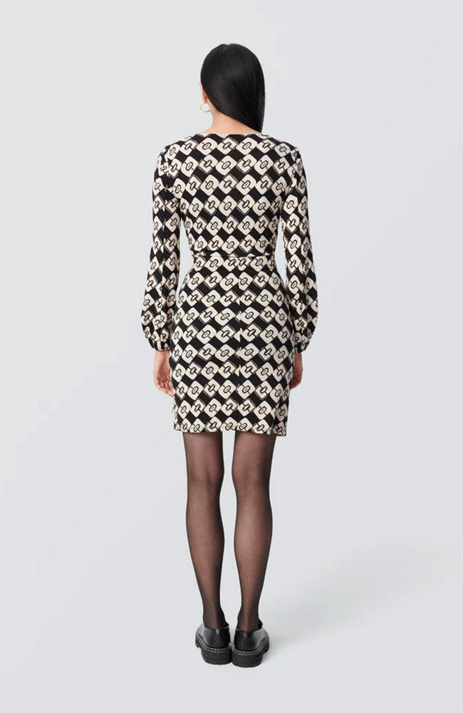 Toronto Dress in Paisley Chainlink Black