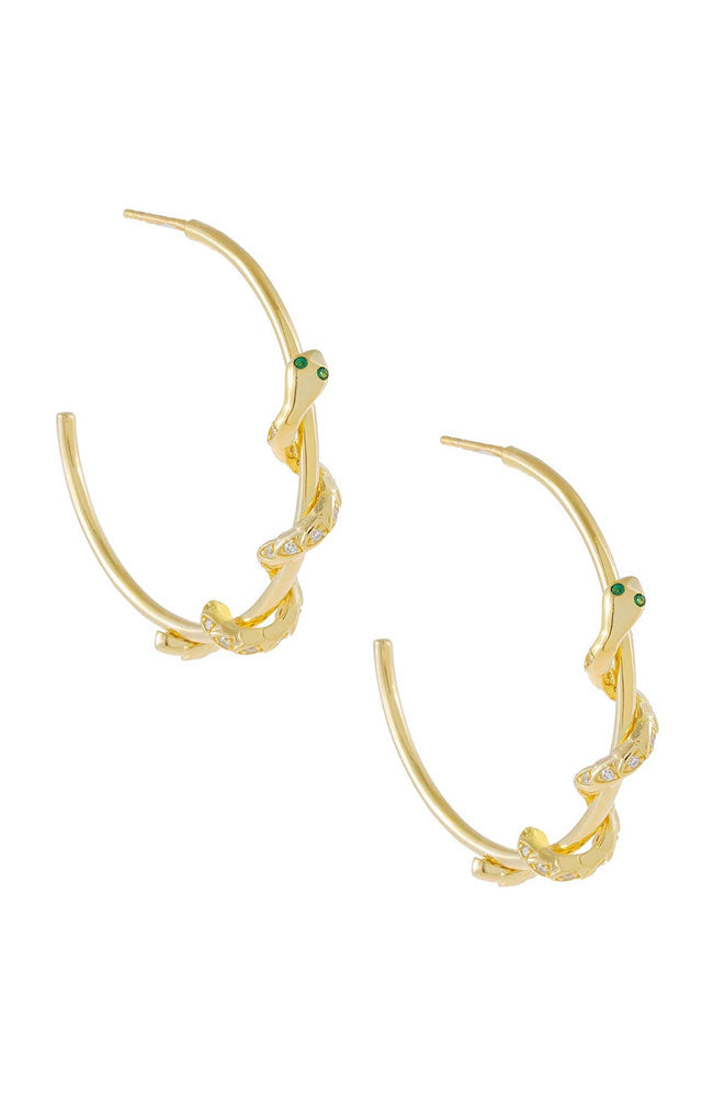 Snake Hoop Earring Gold