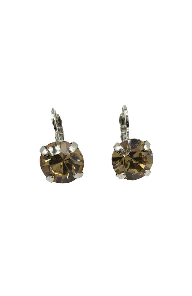 Gold Stone Leverback Earring