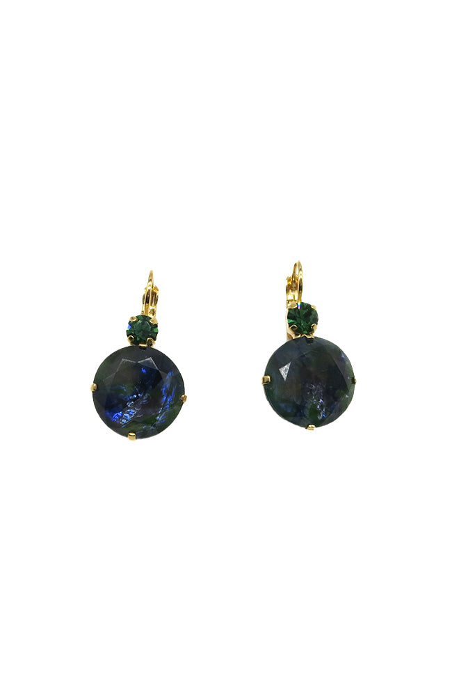 Green 2 Stone Earring