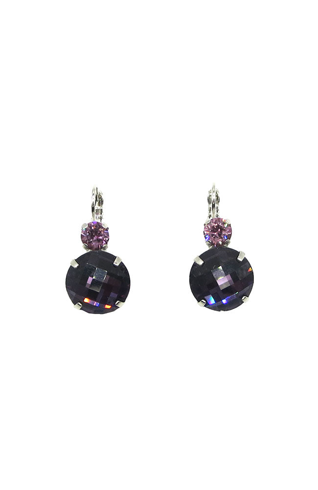 Amythest 2 Stone Earring