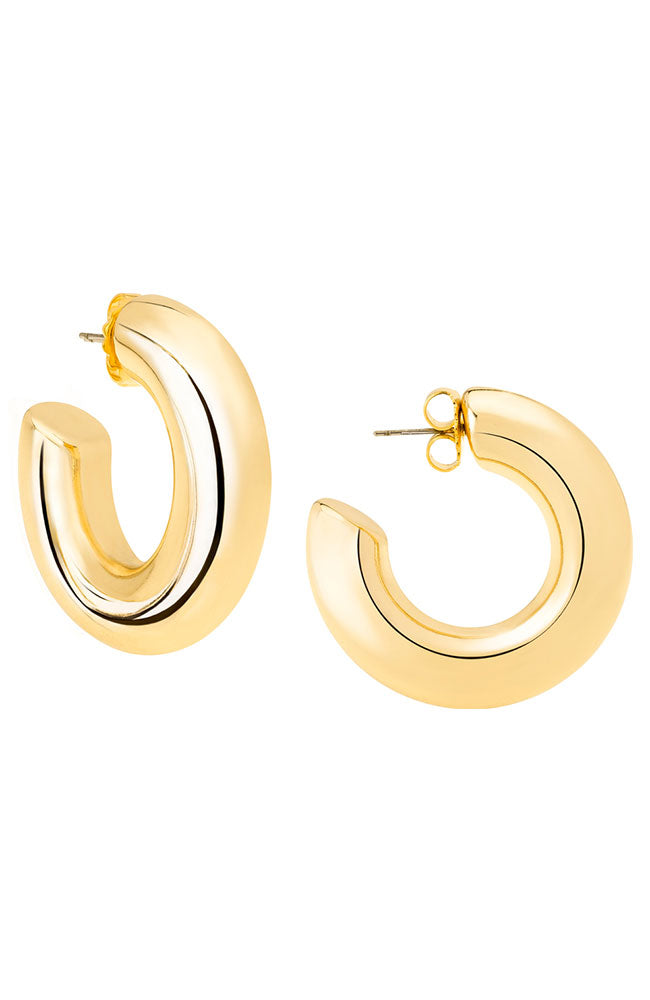 High Polished Medium Gold Hoop