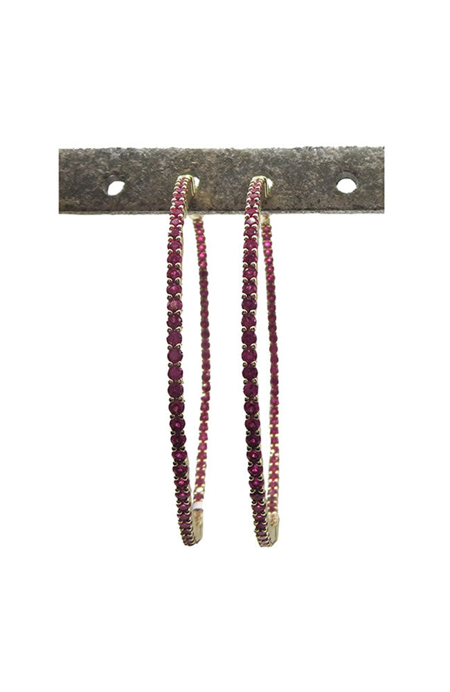 Gold & Ruby Hoop