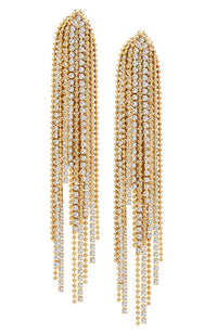 Cascading CZ Earring Gold