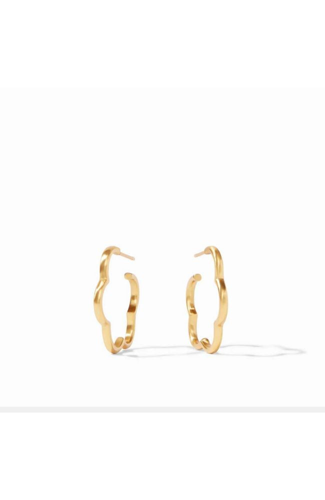 Medium Gardenia Hoop in 24k Gold Plate