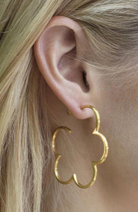 Gardenia Gold Medium Hoop 1.75"