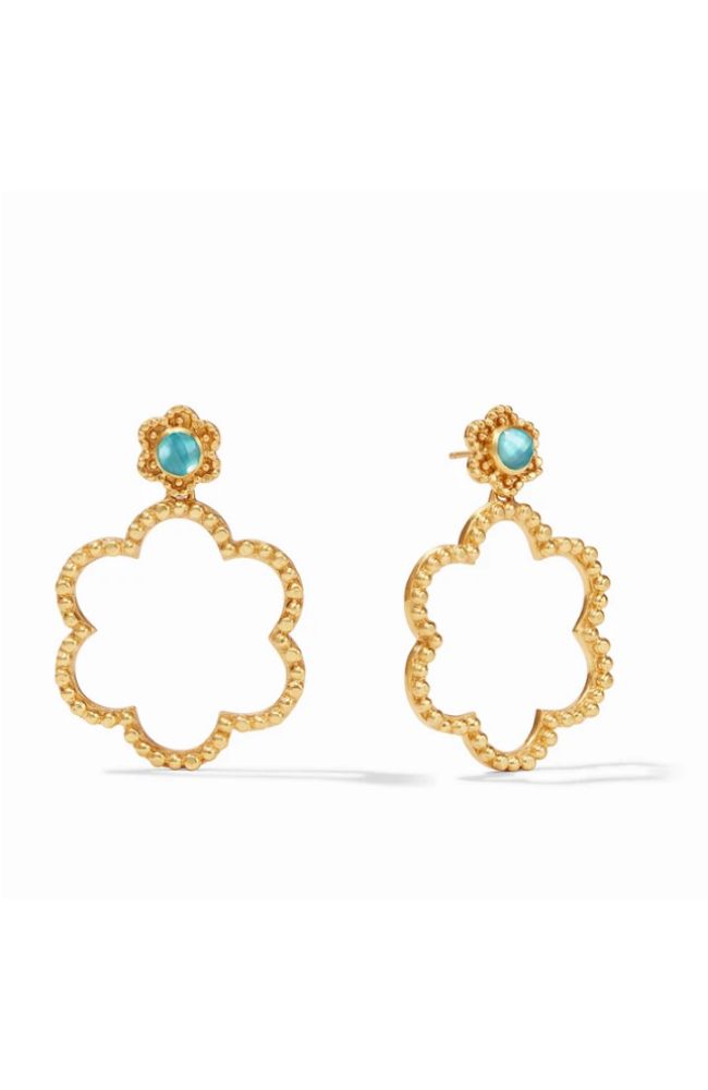 Colette Stmt Earring Iridescent Charcoal Blue