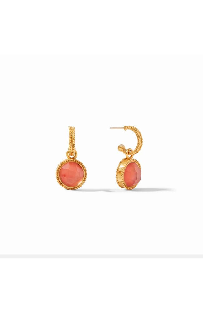 Fleur de Lis Hoop & Charm Earring