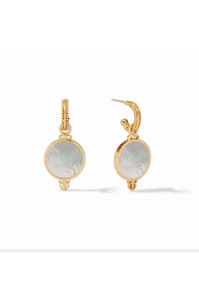 Meridian Hoop & Charm MOP Earing